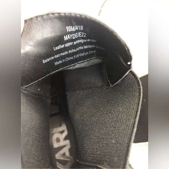 Karl Lagerfeld Paris Womens Beige Mayde Toe Block Heel Leather Chelsea Sz 10 - Picture 8 of 11